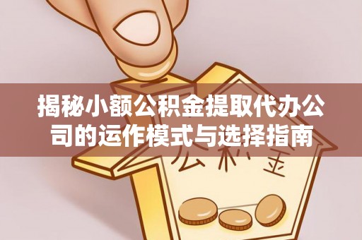 江津揭秘小额公积金提取代办公司的运作模式与选择指南