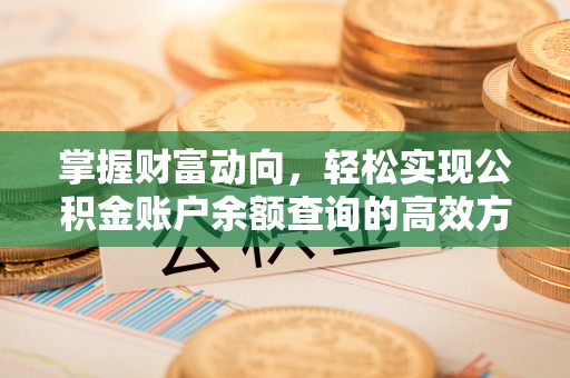 江津掌握财富动向，轻松实现公积金账户余额查询的高效方式