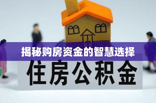 江津揭秘购房资金的智慧选择